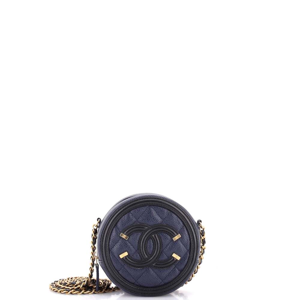 Chanel Filigree Round Clutch With Chain #266279C28B